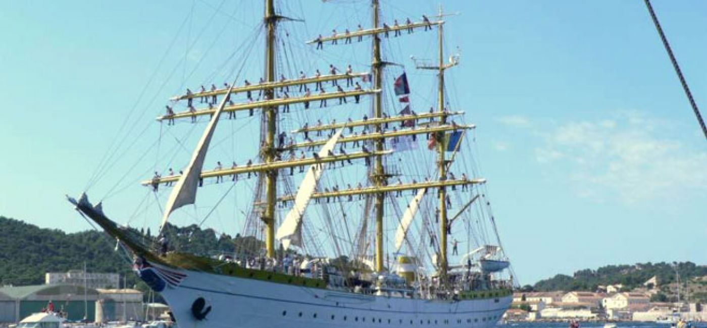 El Mircea, buque escuela a vela de la Armada de Rumania, hace escala en Palma