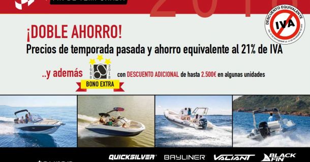 Consigue un doble ahorro en la compra de tu embarcación con el Rally de Ofertas Fin de Temporada.