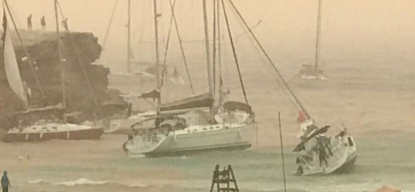 Un fuerte temporal, que remite hoy, provoca el caos en Ibiza